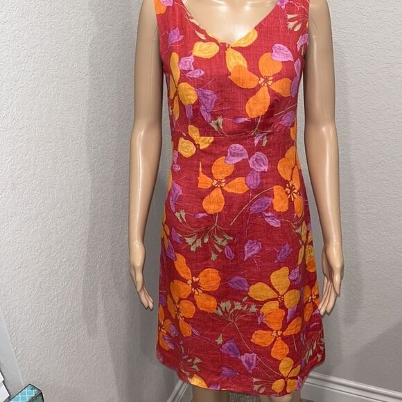 Vintage Harold’s Designer  tropical floral linen dress - Picture 4 of 6